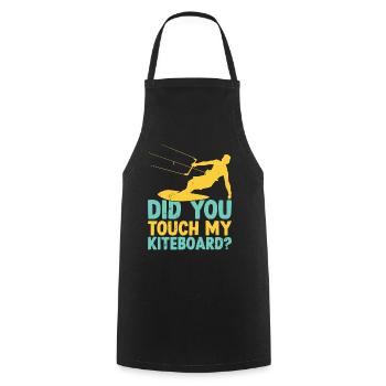 Funny Kitesurfer - Did you touch my Kiteboard - Cooking Apron - black - Front - AI Model Male 185 dark (185cm)