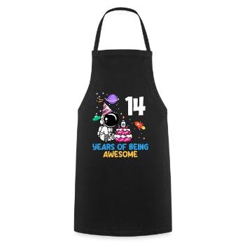 14 Years Fantastic With Space - Cooking Apron - black - Front - AI Model Male 185 dark (185cm)