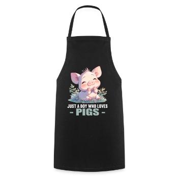 Cochon Cochon - Tablier de cuisine - noir - Devant - AI Model Male 185 dark (185cm)