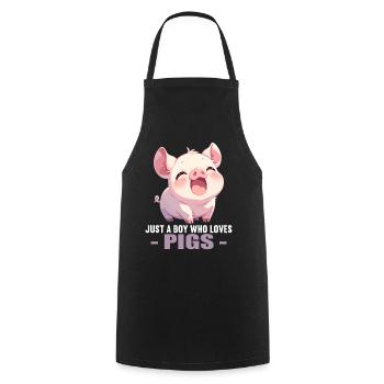 Cochon Cochon - Tablier de cuisine - noir - Devant - AI Model Male 185 dark (185cm)