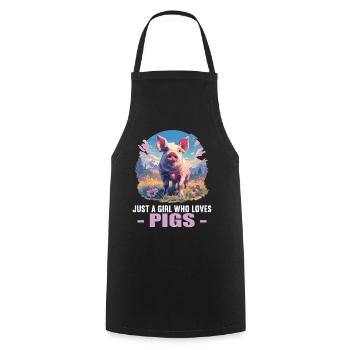Cochon Cochon - Tablier de cuisine - noir - Devant - AI Model Male 185 dark (185cm)