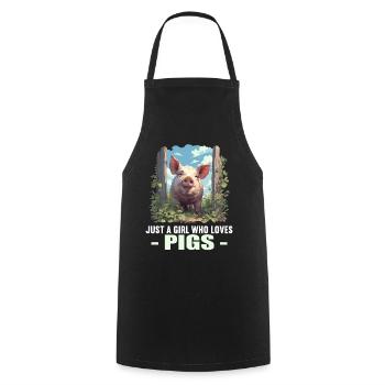 Cochon Cochon - Tablier de cuisine - noir - Devant - AI Model Male 185 dark (185cm)