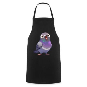 Tauben Taube - Kochschürze - Schwarz - Vorne - AI Model Male 185 dark (185cm)