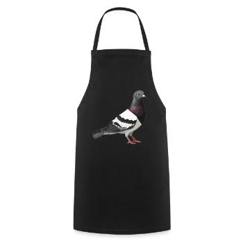 Tauben Taube - Kochschürze - Schwarz - Vorne - AI Model Male 185 dark (185cm)