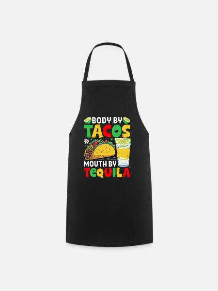 Tacos Tequila - Kochschürze - Schwarz