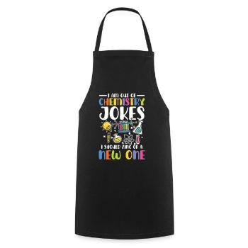 Chemistry Jokes: STEM Education for School - Cooking Apron - black - Front - AI Model Male 185 dark (185cm)