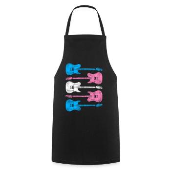 Transgender Trans LGBT Pride - Cooking Apron - black - Front - AI Model Male 185 dark (185cm)