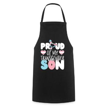 Transgender Trans LGBT Pride - Cooking Apron - black - Front - AI Model Male 185 dark (185cm)