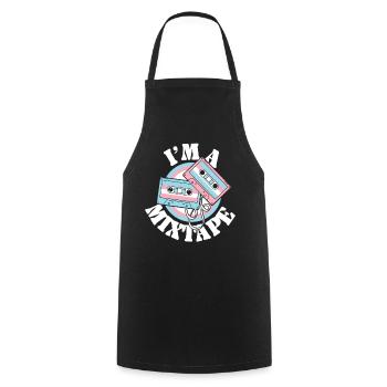 Fierté LGBT transgenre - Tablier de cuisine - noir - Devant - AI Model Male 185 dark (185cm)