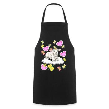 Spring Sheep Sheep Lamb Cloud Kids Child Baby - Cooking Apron - black - Front - AI Model Male 185 dark (185cm)