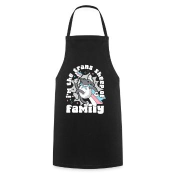 Transgender Trans LGBT Pride - Cooking Apron - black - Front - AI Model Male 185 dark (185cm)