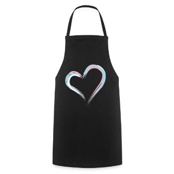 Transgender Trans LGBT Pride - Cooking Apron - black - Front - AI Model Male 185 dark (185cm)