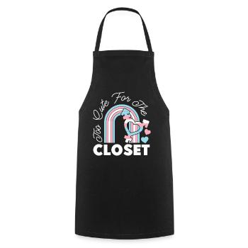 Fierté LGBT transgenre - Tablier de cuisine - noir - Devant - AI Model Male 185 dark (185cm)
