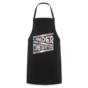 Fierté LGBT transgenre - Tablier de cuisine - noir - Devant - AI Model Male 185 dark (185cm)
