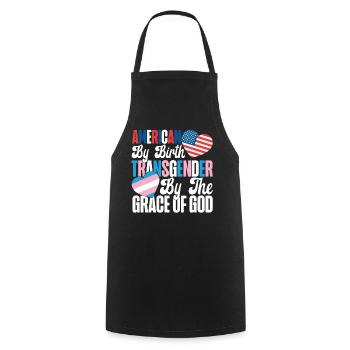 Transgender Trans LGBT Pride - Cooking Apron - black - Front - AI Model Male 185 dark (185cm)