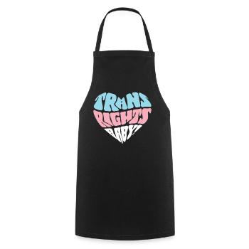 Transgender Trans LGBT Pride - Cooking Apron - black - Front - AI Model Male 185 dark (185cm)