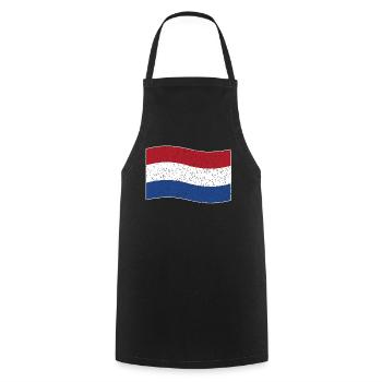vintage Netherlands flag - Cooking Apron - black - Front - AI Model Male 185 dark (185cm)