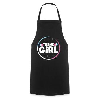 Transgender Trans LGBT Pride - Cooking Apron - black - Front - AI Model Male 185 dark (185cm)