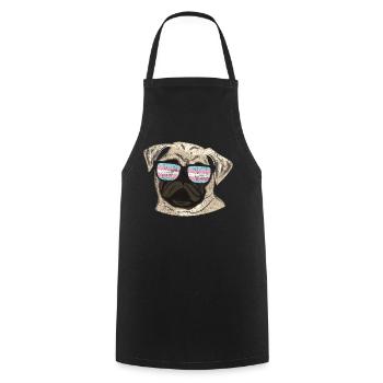 Transgender Trans LGBT Pride - Cooking Apron - black - Front - AI Model Male 185 dark (185cm)