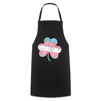 Transgender Trans LGBT Pride - Cooking Apron - black - Front - AI Model Male 185 dark (185cm)