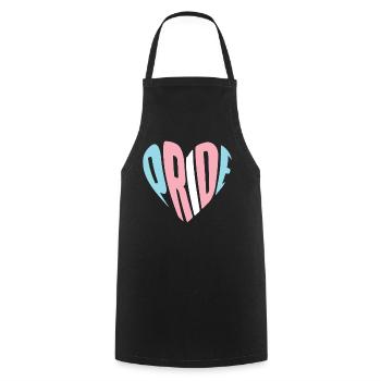 Transgender Trans LGBT Pride - Cooking Apron - black - Front - AI Model Male 185 dark (185cm)