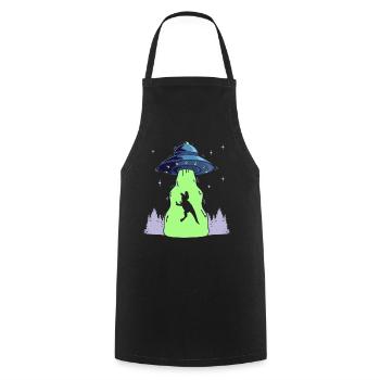 Funny Ufo Dinosaur Funny T-Rex Dino - Cooking Apron - black - Front - AI Model Male 185 dark (185cm)