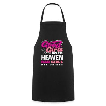 Good Girls Heaven Bad Girls Barmans - Tablier de cuisine - noir - Devant - AI Model Male 185 dark (185cm)
