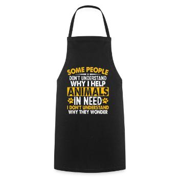 Why I Help Animals In Need Foster Shelter Animal - Cooking Apron - black - Front - AI Model Male 185 dark (185cm)