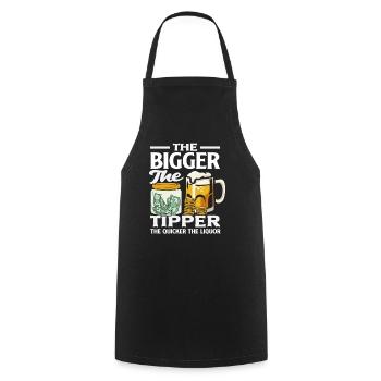 Je Größer Der Tipp, Umso Schneller Der Drink - - Kochschürze - Schwarz - Vorne - AI Model Male 185 dark (185cm)