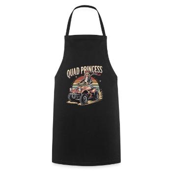 Quad Princess Adventure in Retro Style - Cooking Apron - black - Front - AI Model Male 185 dark (185cm)