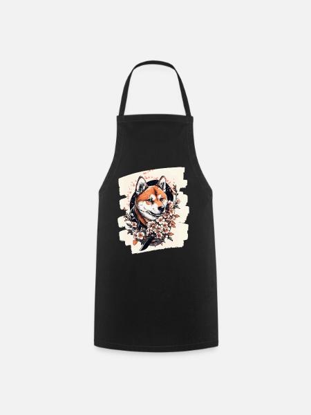 Shiba Inu - Kochschürze - Schwarz