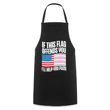 Fierté LGBT transgenre - Tablier de cuisine - noir - Devant - AI Model Male 185 dark (185cm)