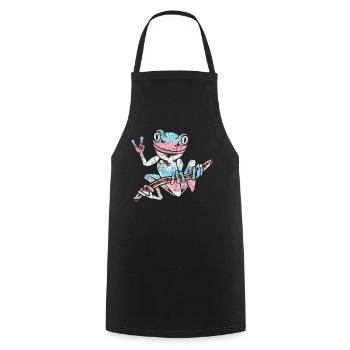 Transgender Trans LGBT Pride - Cooking Apron - black - Front - AI Model Male 185 dark (185cm)