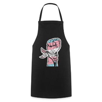 Transgender Trans LGBT Pride - Cooking Apron - black - Front - AI Model Male 185 dark (185cm)