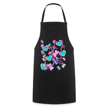 Rétro Été Chat Chats Vintage Enfants Enfant - Tablier de cuisine - noir - Devant - AI Model Male 185 dark (185cm)