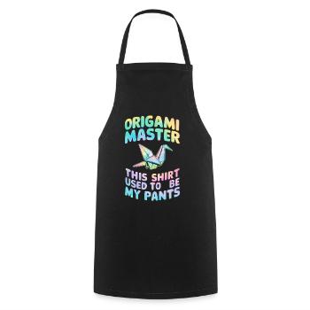 Origami Master Papier Falten Tie Dye Origami - Kochschürze - Schwarz - Vorne - AI Model Male 185 dark (185cm)