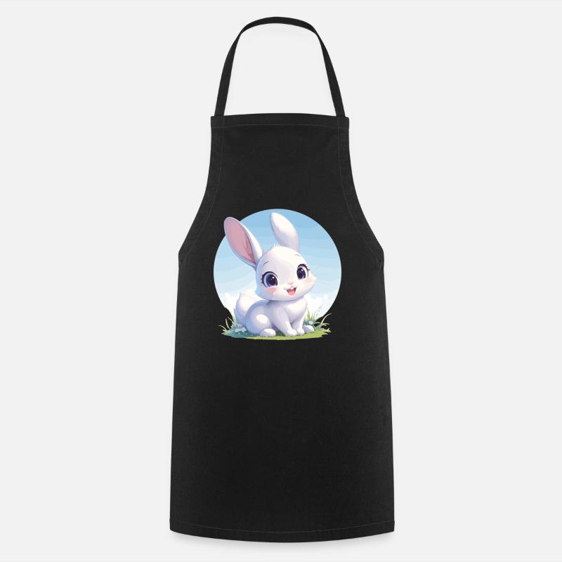Hasen Hase - Kochschürze - Schwarz