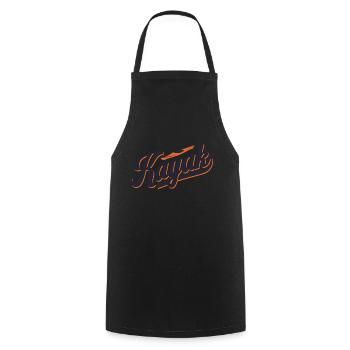Kayak Adventure Lettering for Water Lovers - Cooking Apron - black - Front - AI Model Male 185 dark (185cm)