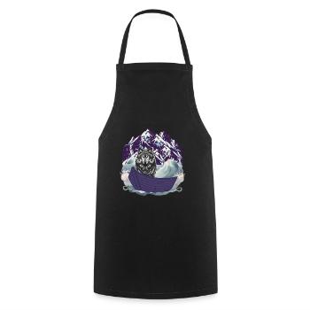 Husky Dog Dogs Maritime Boat Boats Adventure - Cooking Apron - black - Front - AI Model Male 185 dark (185cm)