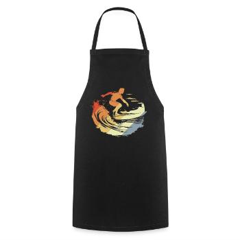 Surfing Vintage - Cooking Apron - black - Front - AI Model Male 185 dark (185cm)