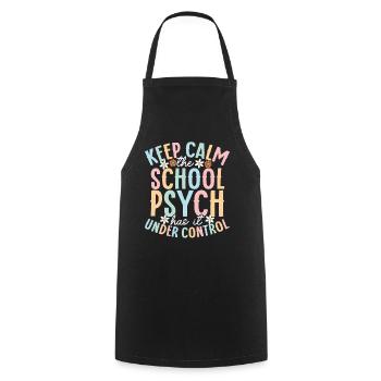 Psychologue scolaire Psychologie scolaire - Tablier de cuisine - noir - Devant - AI Model Male 185 dark (185cm)