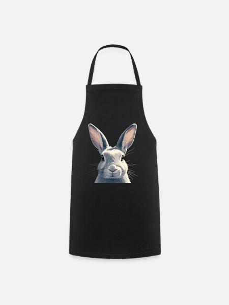 Hasen Hase - Kochschürze - Schwarz