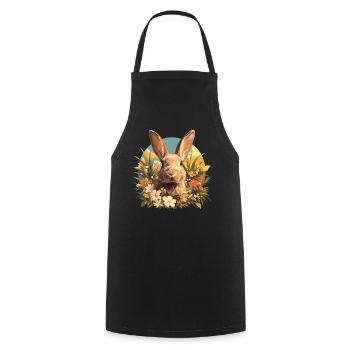 Bunny Bunny - Cooking Apron - black - Front - AI Model Male 185 dark (185cm)