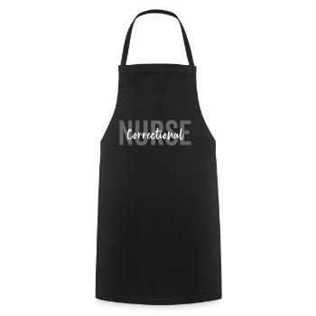 Correctional Nurse Healthcare Funny Nurse - Cooking Apron - black - Front - AI Model Male 185 dark (185cm)