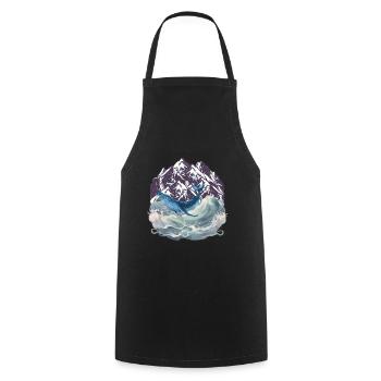 Animaux marins Poissons Poisson Mer Sous-marin - Tablier de cuisine - noir - Devant - AI Model Male 185 dark (185cm)