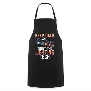 Lighting Technician Lighting Technician Lighting Technology - Cooking Apron - black - Front - AI Model Male 185 dark (185cm)