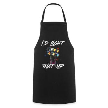 Lighting technician Lighting technician Lighting technology - Cooking Apron - black - Front - AI Model Male 185 dark (185cm)