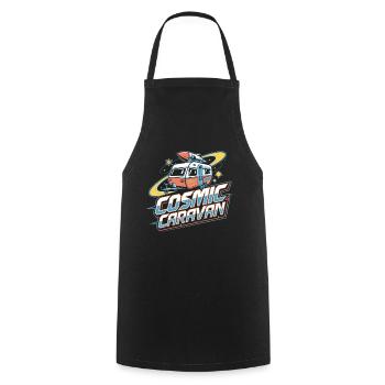Cosmic Caravan Space Adventure for Explorers - Cooking Apron - black - Front - AI Model Male 185 dark (185cm)