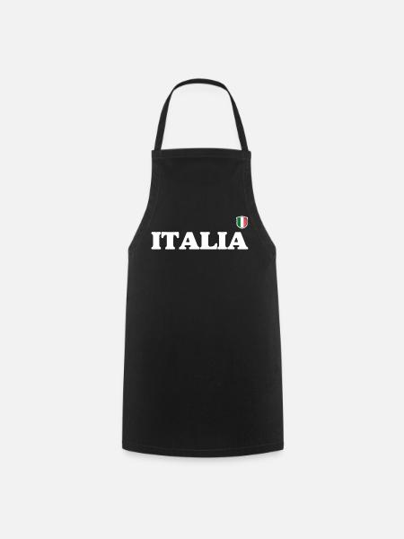 Italia Wappen Vintage Typografie - Kochschürze - Schwarz