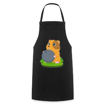 Hamster Bowling Bowling Ball - Cooking Apron - black - Front - AI Model Male 185 dark (185cm)